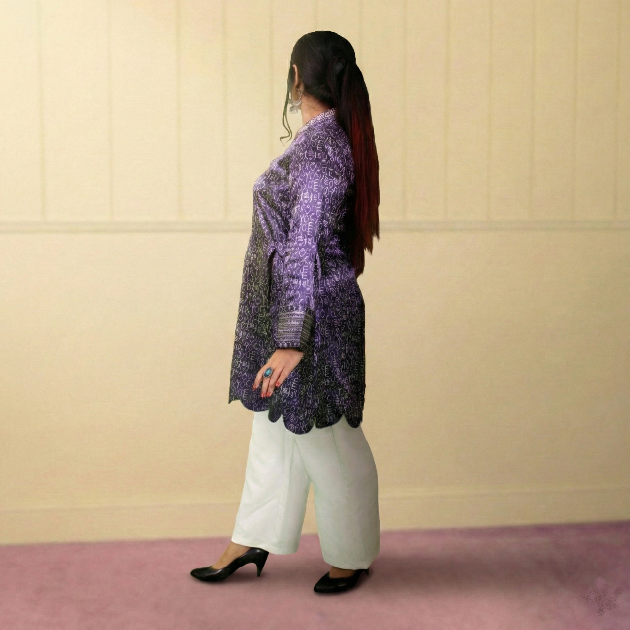 Indigo Indus Script Shirt (Pret)