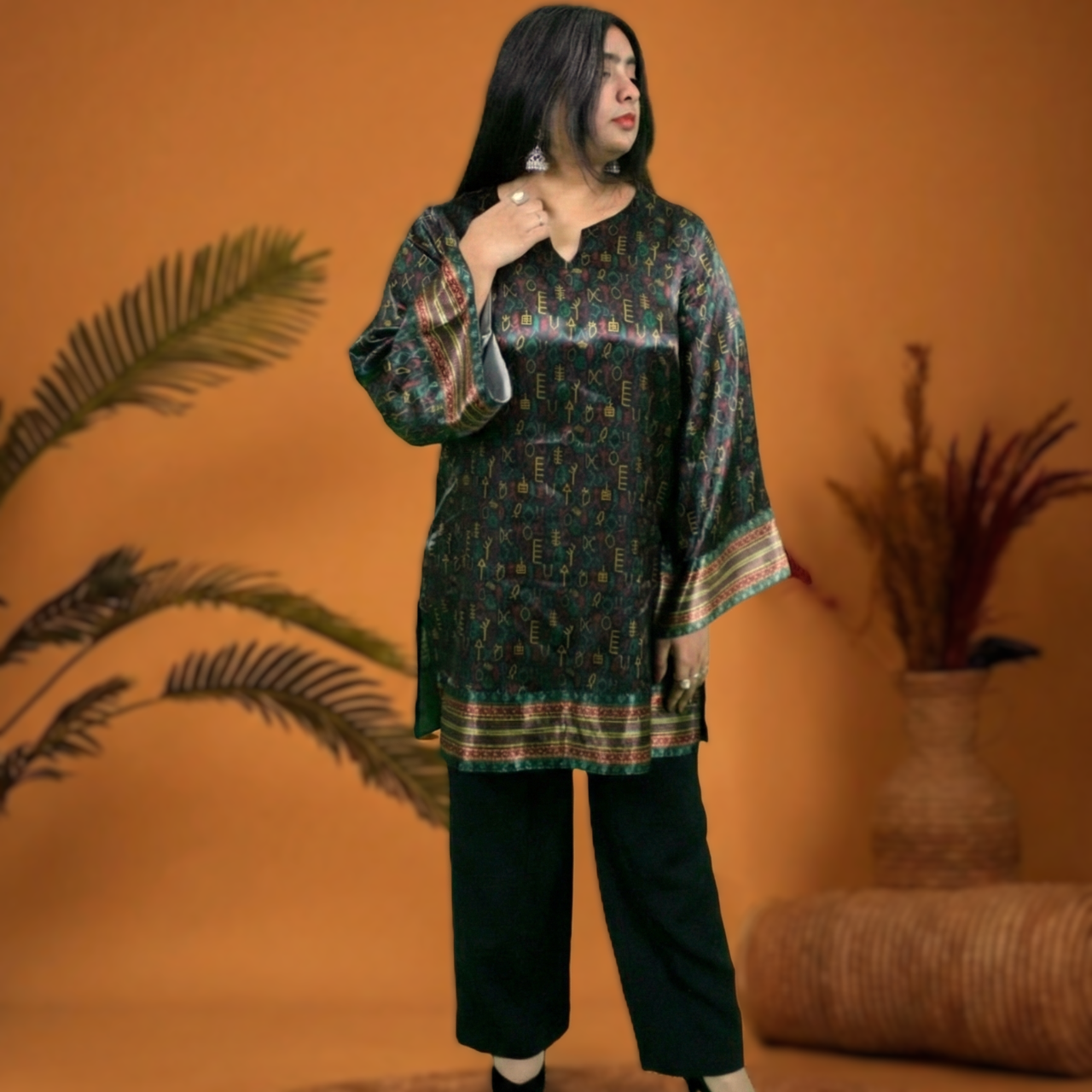 Multi Indus Script Shirt (Pret)