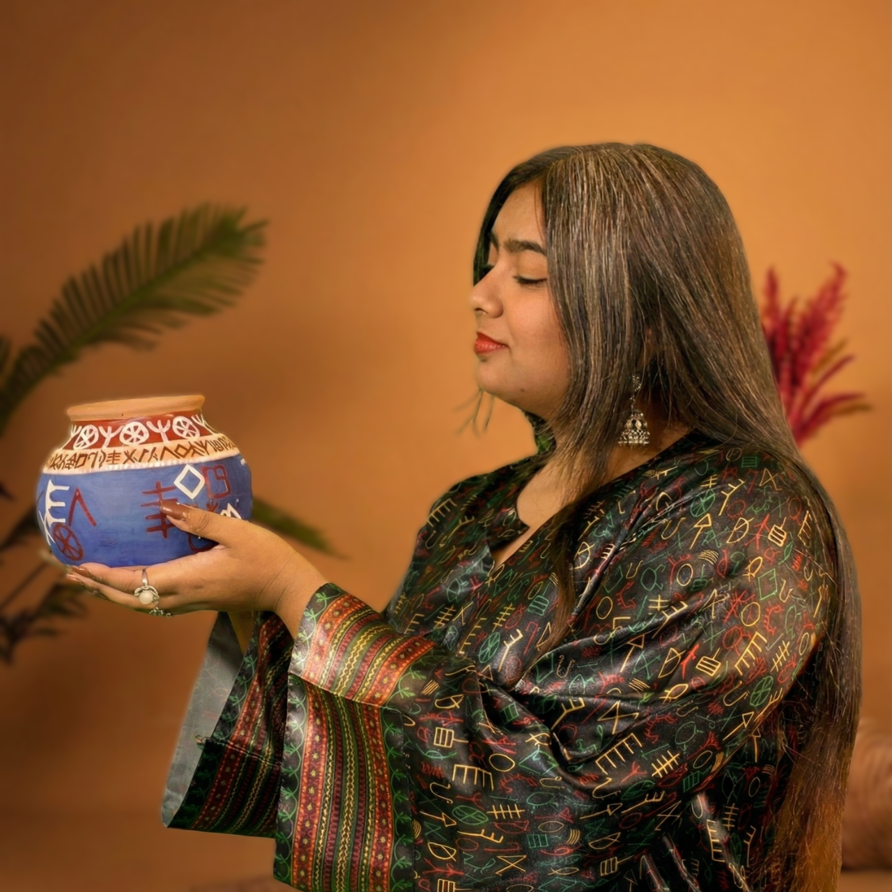 Multi Indus Script Shirt (Pret)