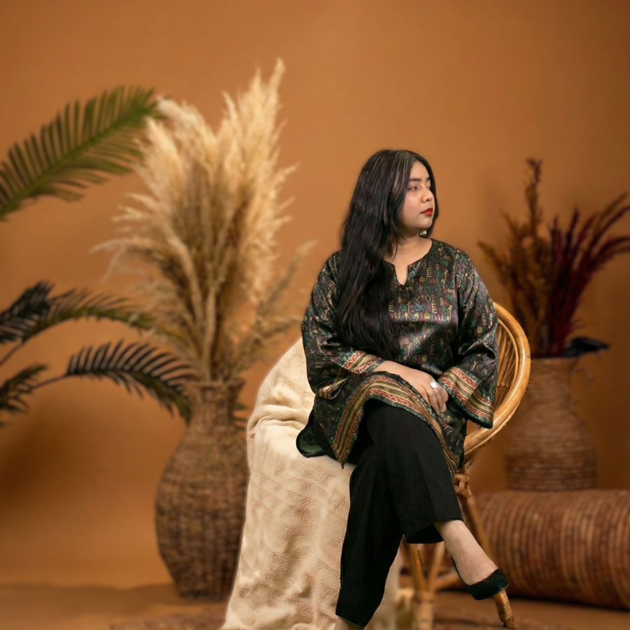 Multi Indus Script Shirt (Pret)