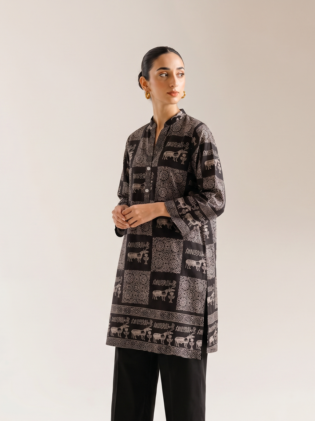 Ajrakh Unicorn Black