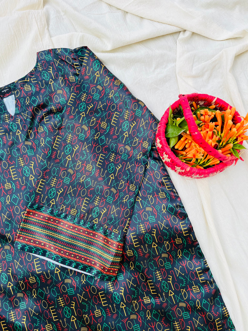 Multi Indus Script Shirt (Pret)