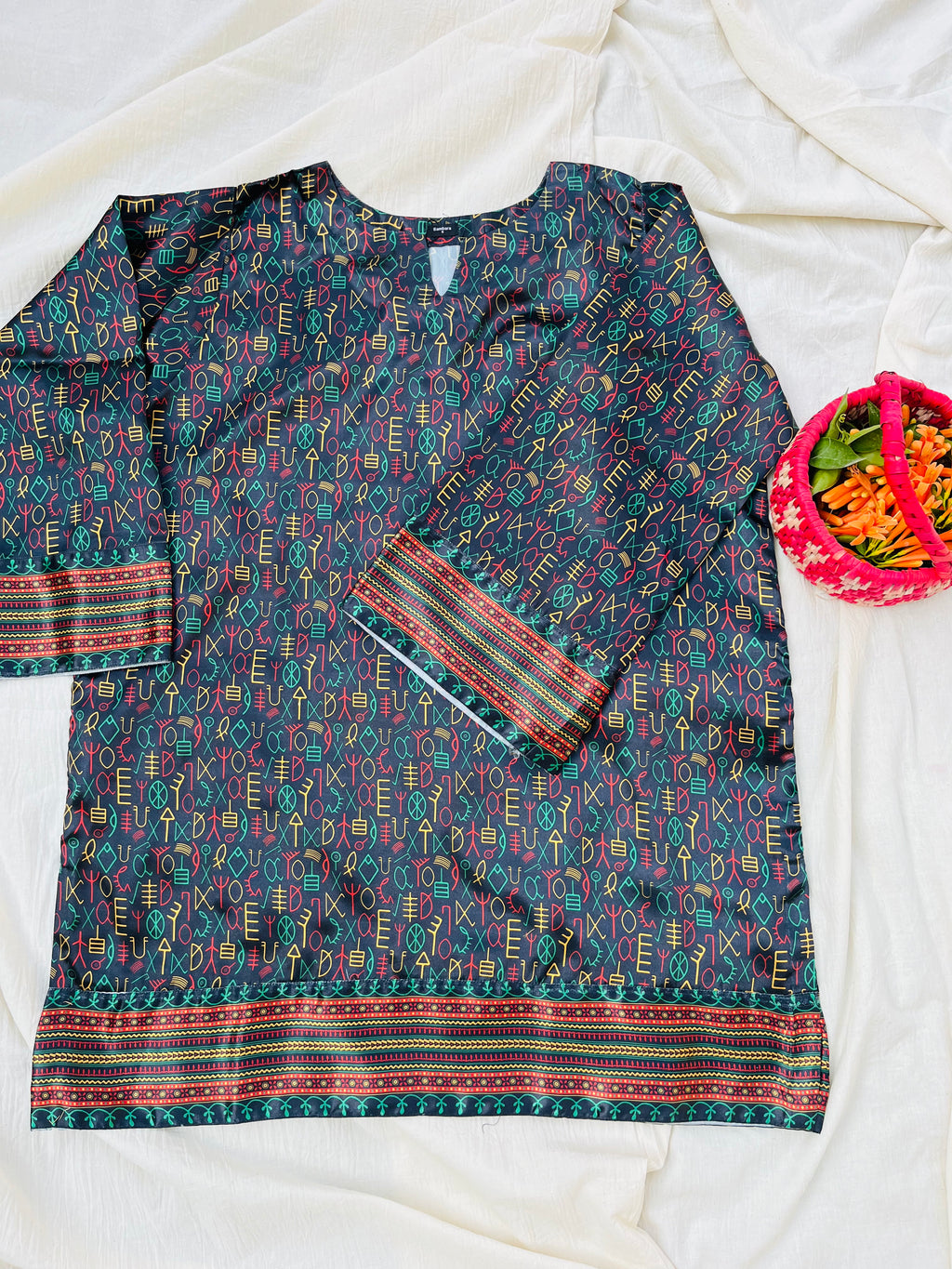 Multi Indus Script Shirt (Pret)