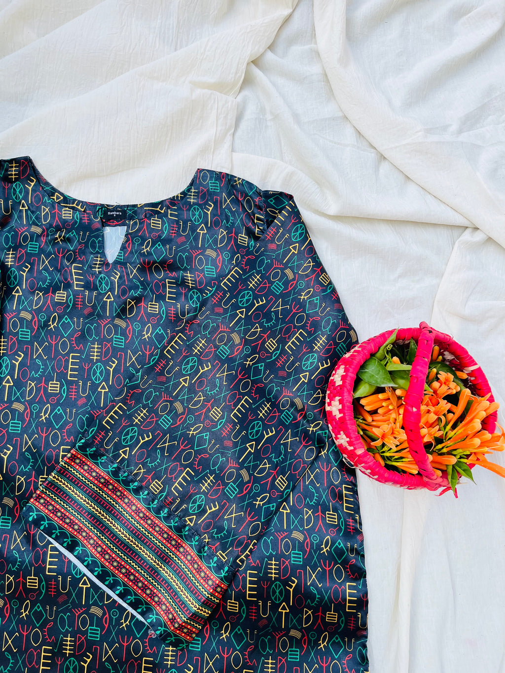 Multi Indus Script Shirt (Pret)