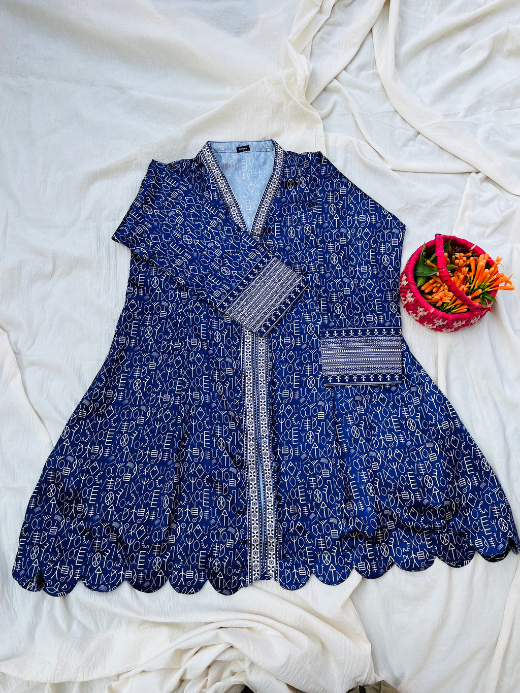 Indigo Indus Script Shirt (Pret)