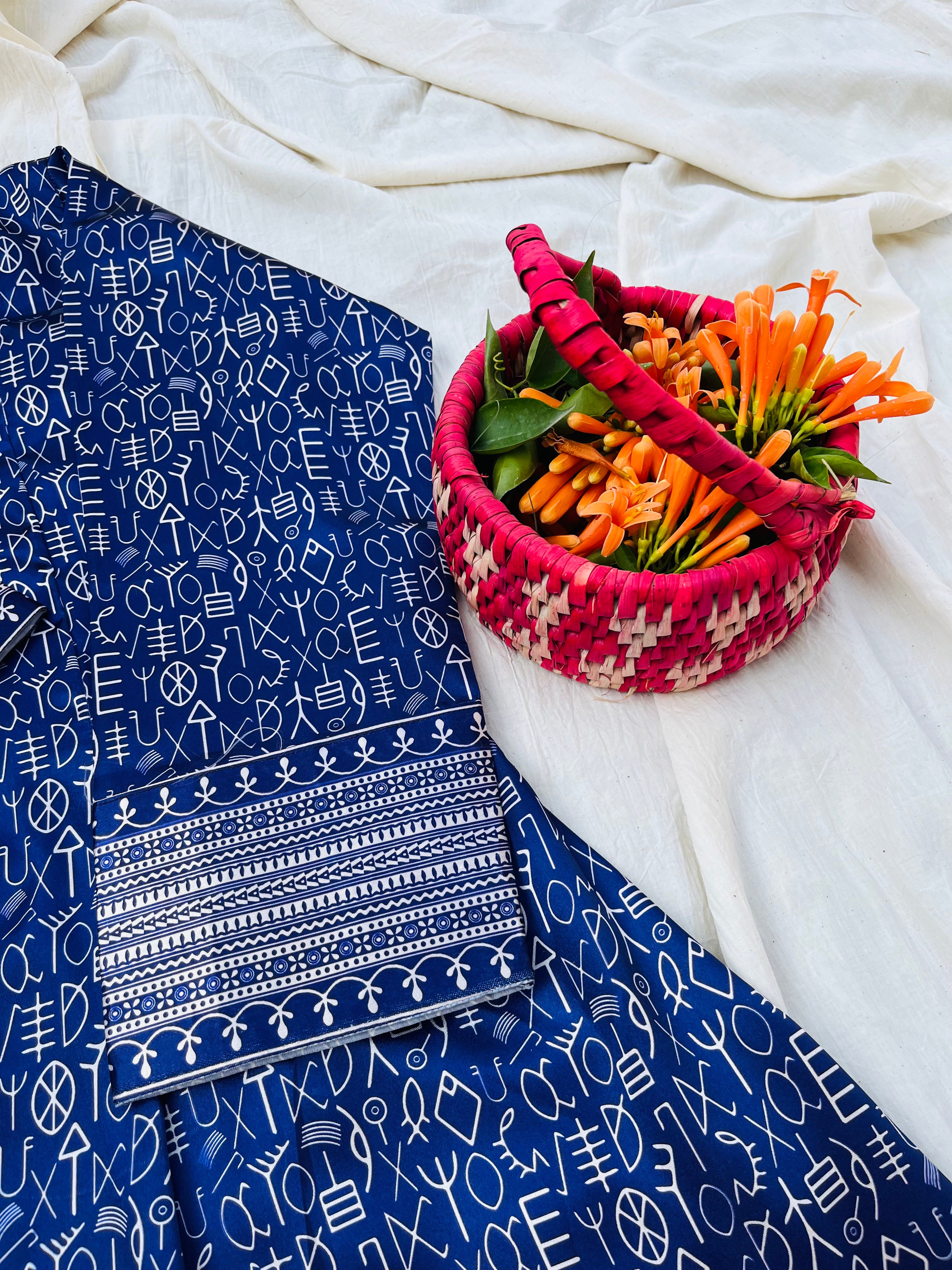 Indigo Indus Script Shirt (Pret)