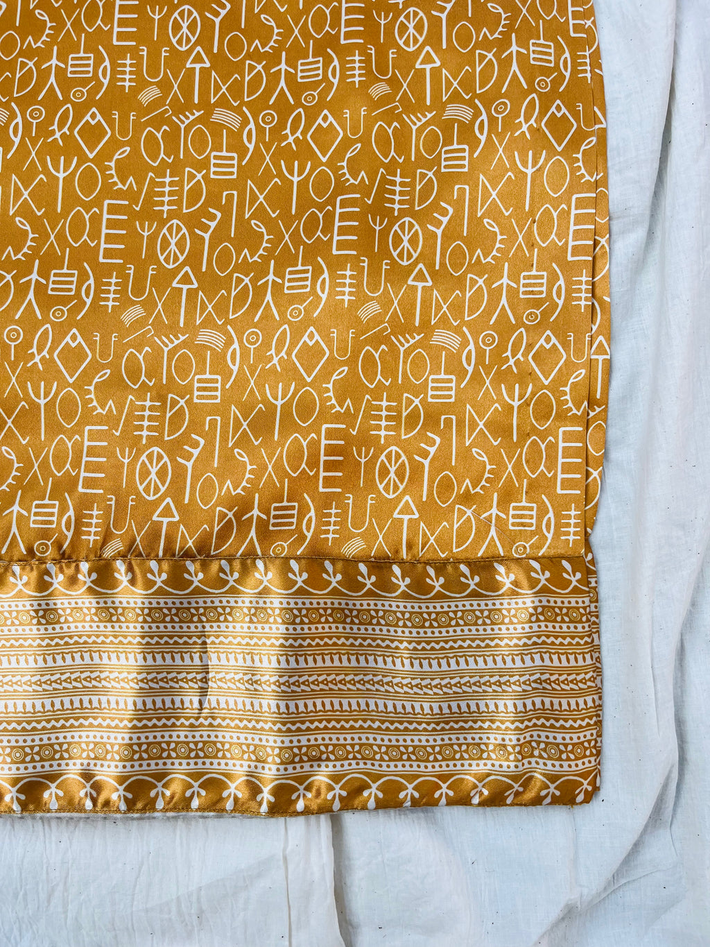 Mustard Indus Script Shirt (Pret)